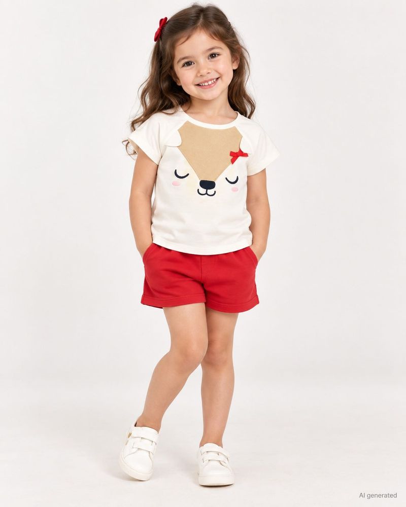 Cute Deer Face T-Shirt
