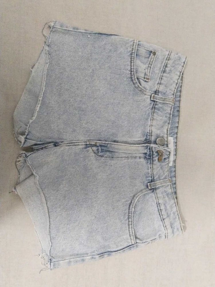 Light Wash Denim Shorts