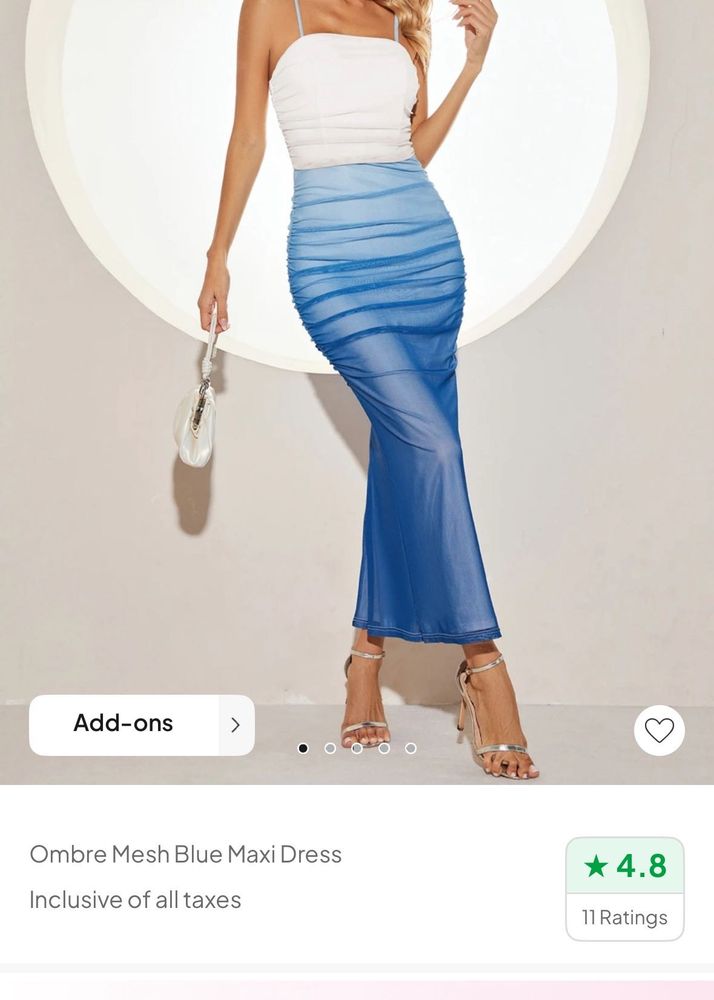 Newme ombre mesh blue dress