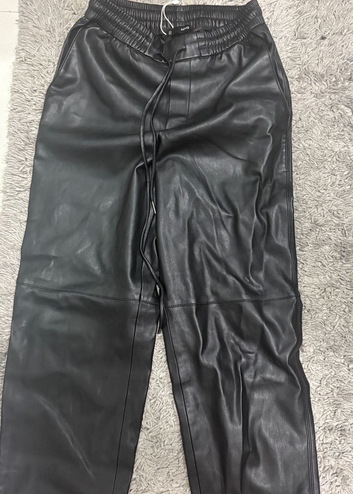 mango Faux Leather Pants