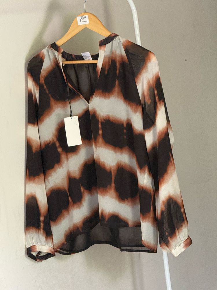 Printed Brown Blouse