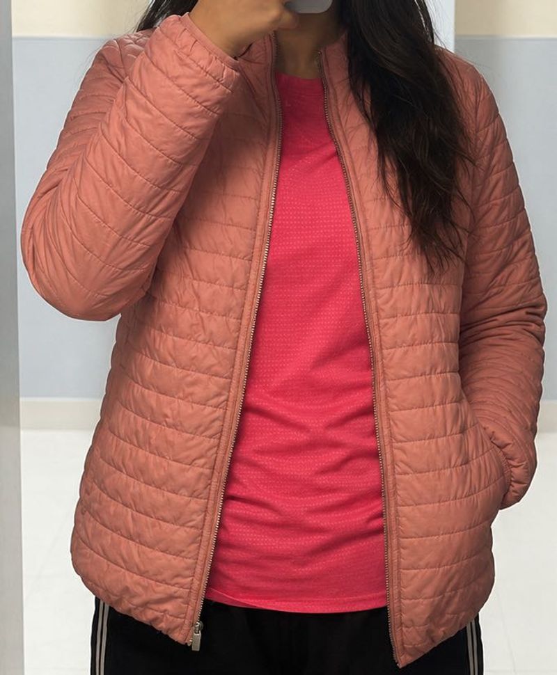 Pink Quilted Puffer Jacket
