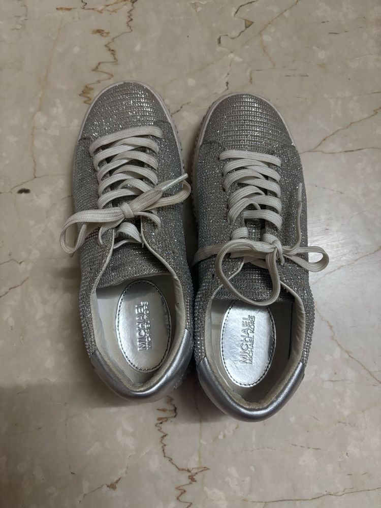 Sparkling Silver Michael Kors Sneakers