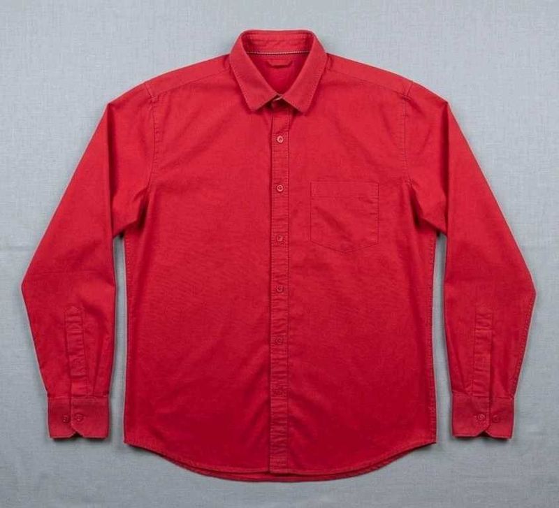 Men's Red Long Sleeve Shirt