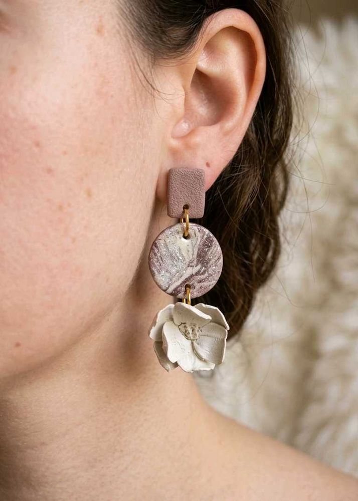 🤎🖤Unique Floral Dangle Earrings
