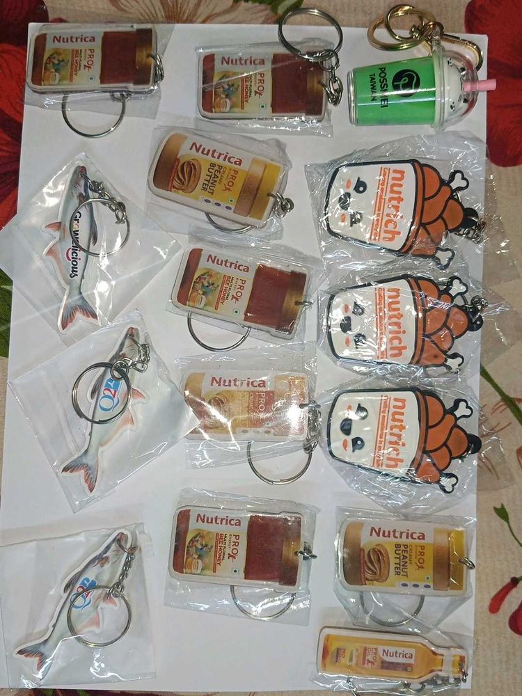 15 Key chain Assorted Nutrica &amp; Cute Charms Keycha