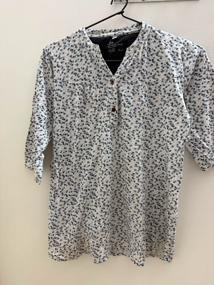 Chic Floral Print Top