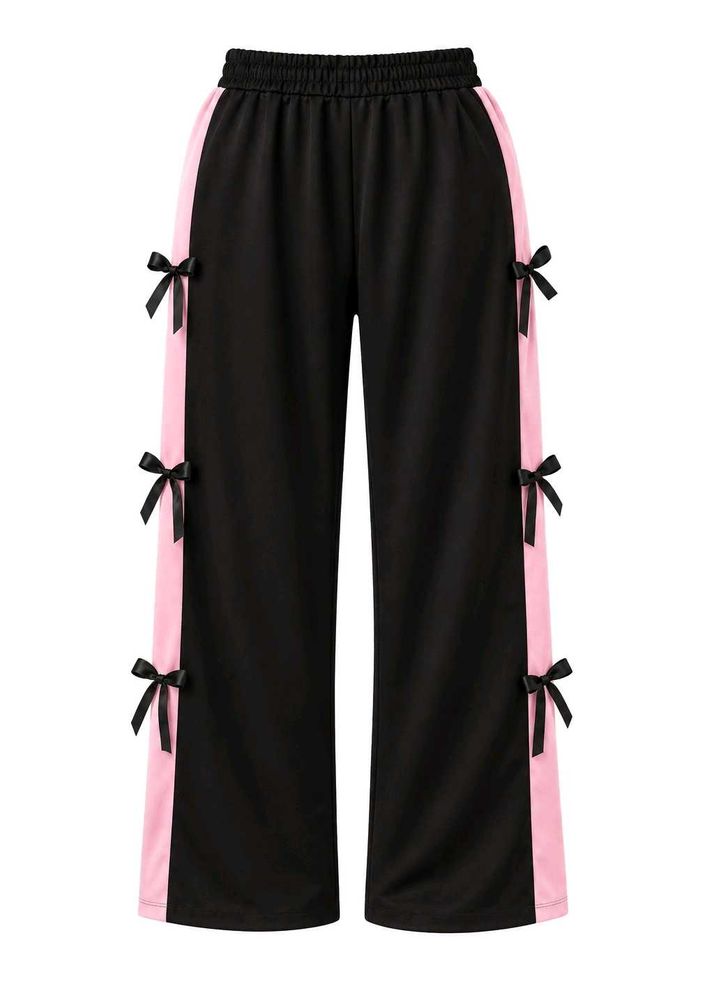 Black &amp; Pink Coquette Gym pants