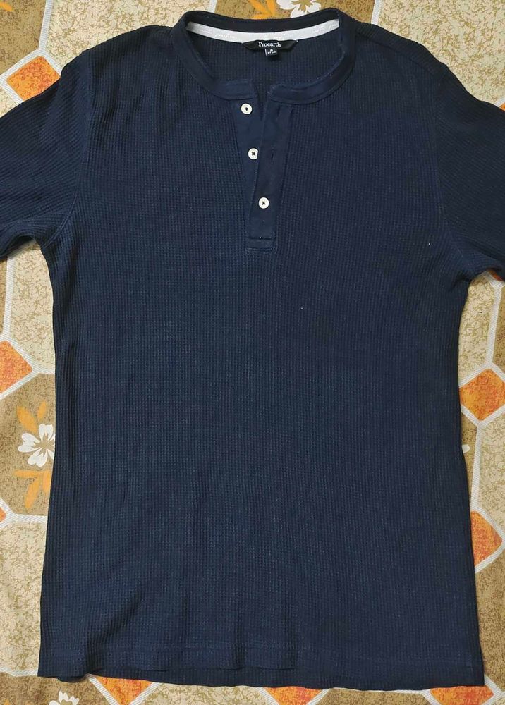 Men's Navy Henley Shirt