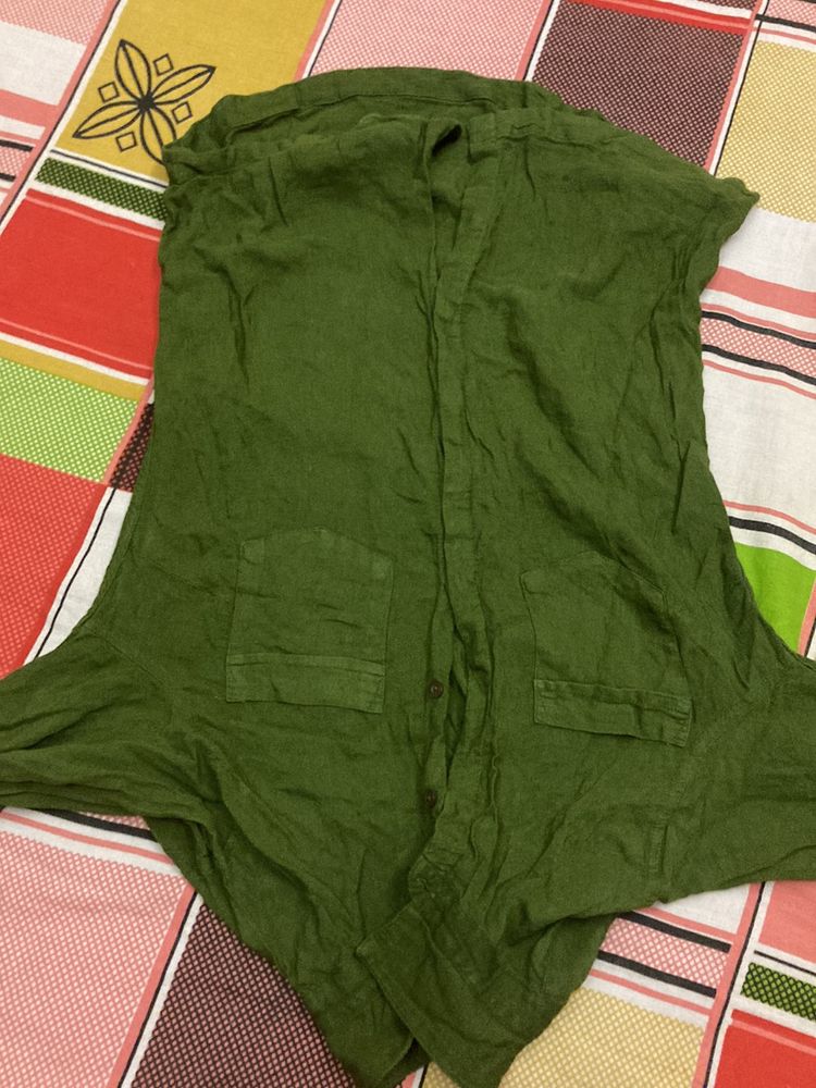 Olive Green Casual Shirt