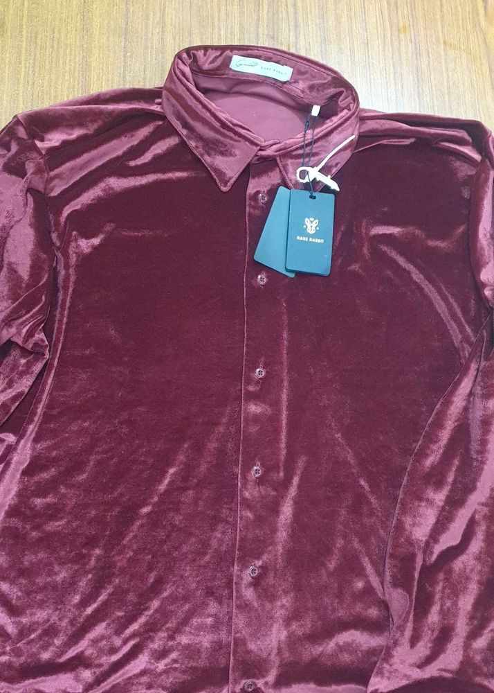 Rare Rabbit Slim Fit Valvet Shirt