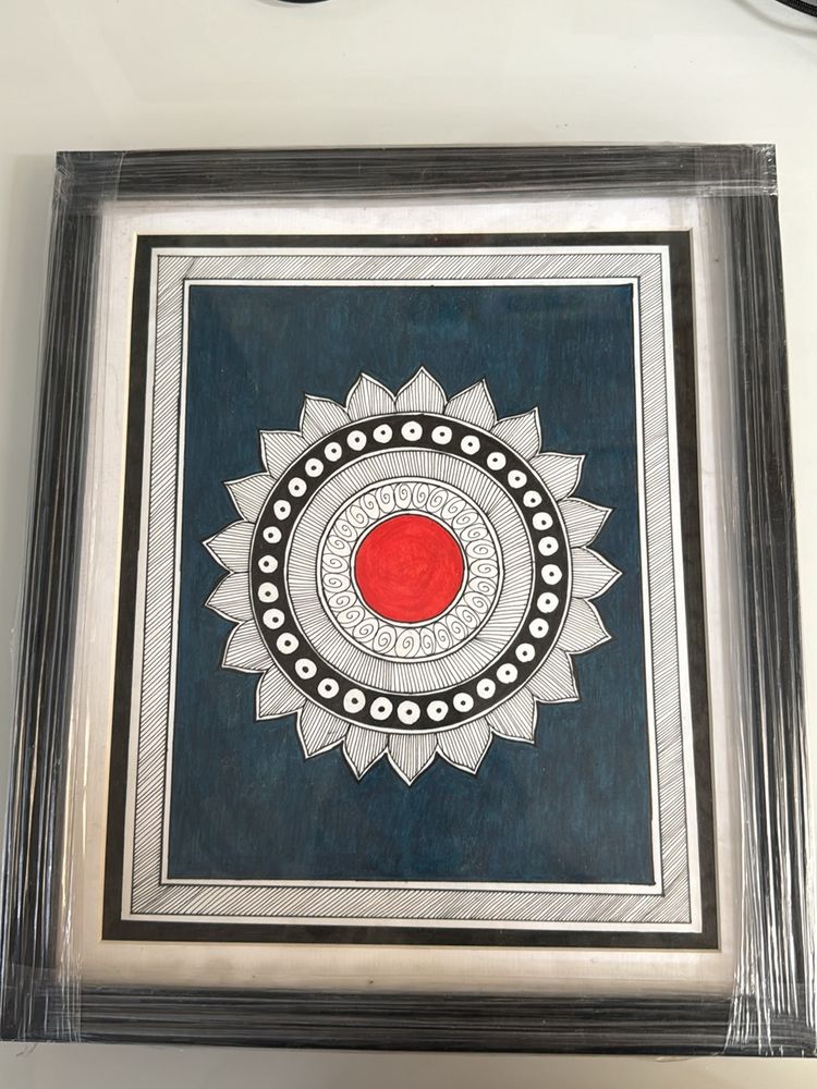mandala and madhubani hand painting