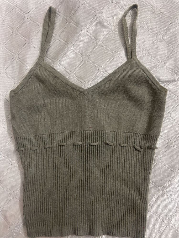 Ribbed Knit Camisole Top