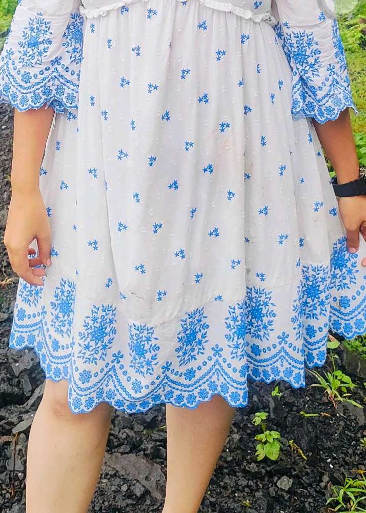 ZUDIO Embroidered White Tunic