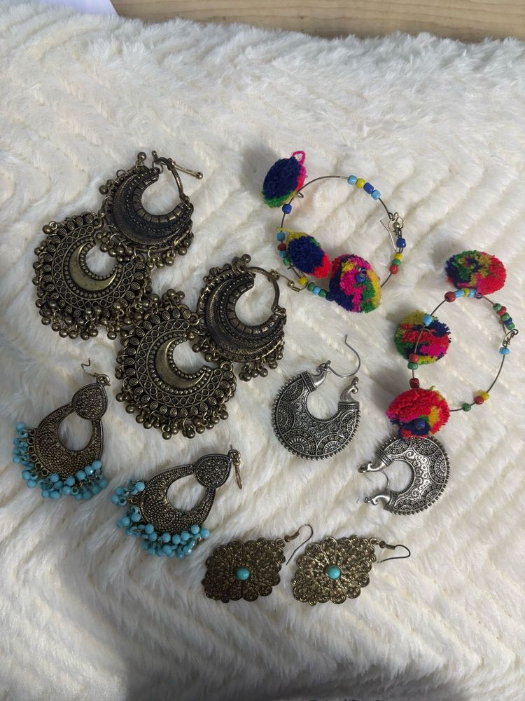 Ethnic Earring Combo Jhumkas