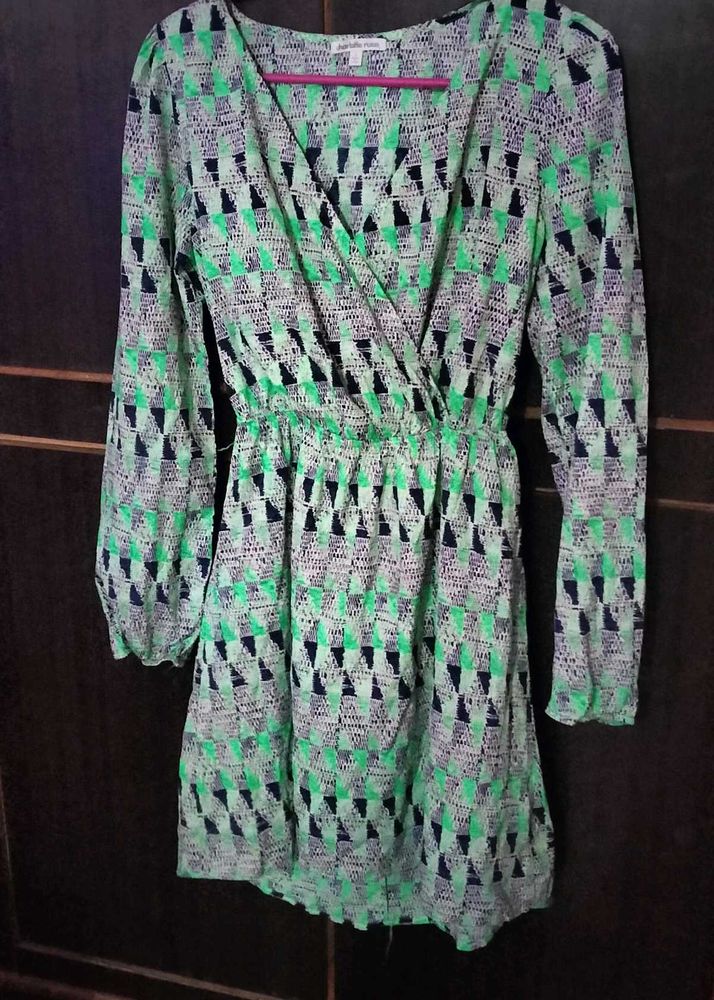 Stylish Printed Wrap Dress