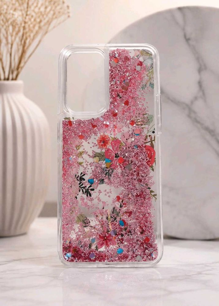 Sparkly Floral Liquid Phone Case