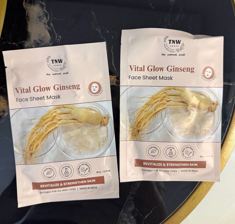 TNW Vital Glow Ginseng Face Sheet Masks (2 Pcs)