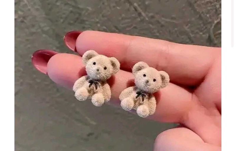 Cute Teddy Bear Stud Earrings