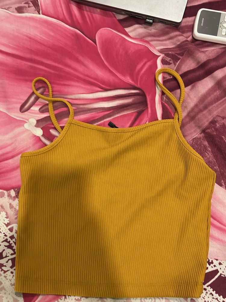 Mustard Crop Top