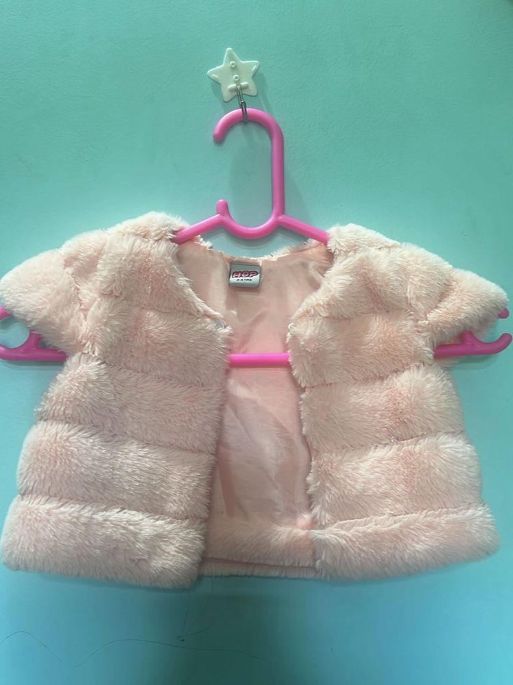 Baby Girl's Pink Faux Fur Vest