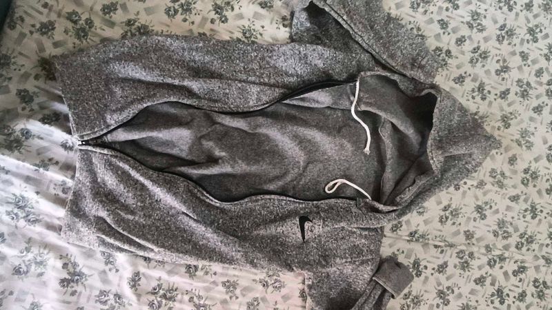 Nike Grey Zip-Up Hoodie