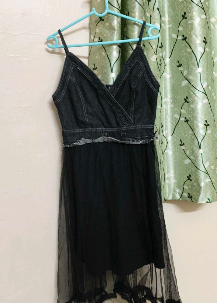Denim &amp; Tulle Dress