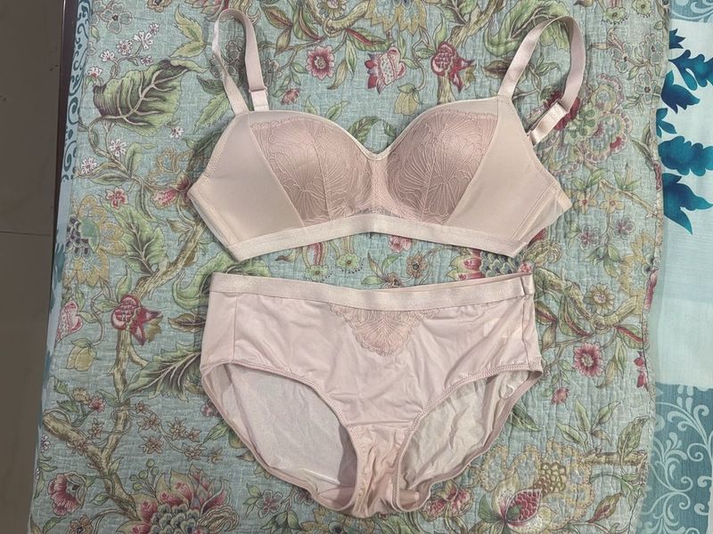 Blush Pink Bra &amp; Panty Set
