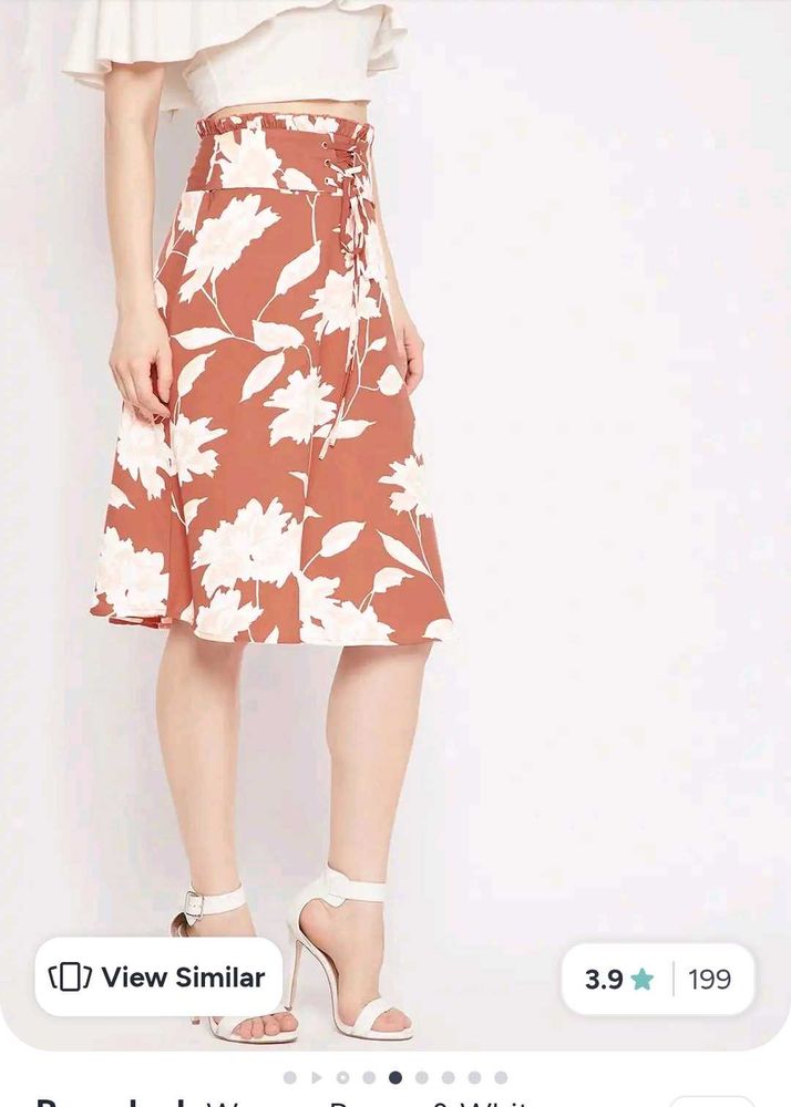 Floral Print Midi Skirt