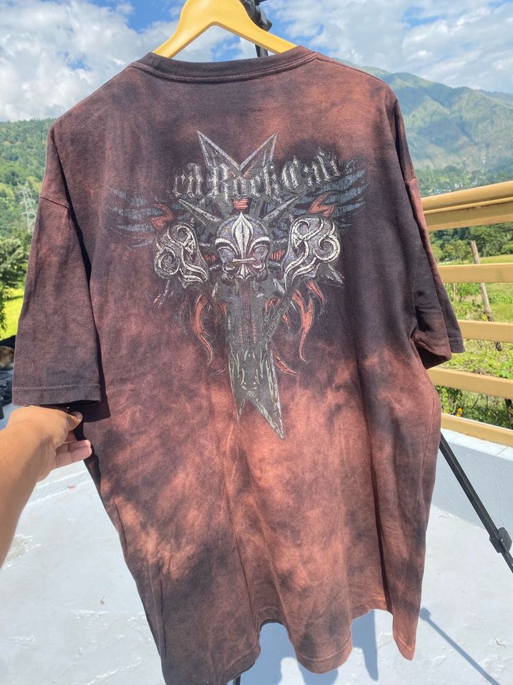 y2k vintage drop shoulder hard rock cafe tshirt