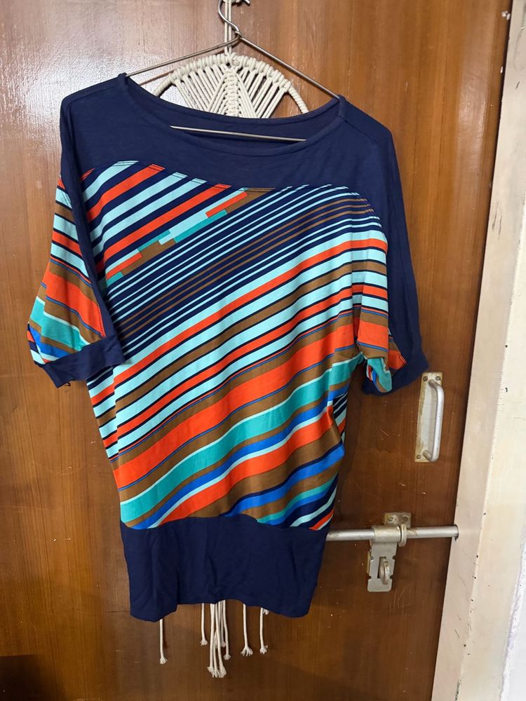 Striped Colorful Tunic Top