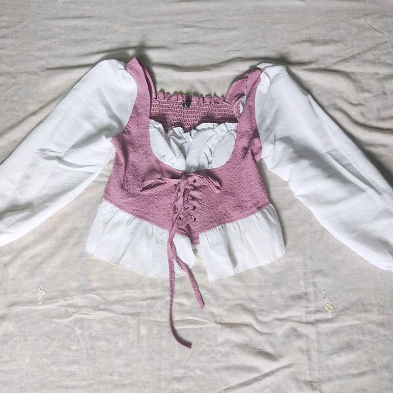 Corset Puff Sleeve Bustier Cute Top