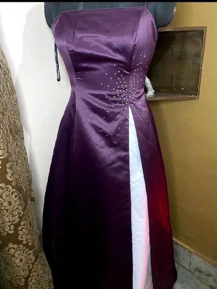 y2k vintage rhinestone Purple Gown