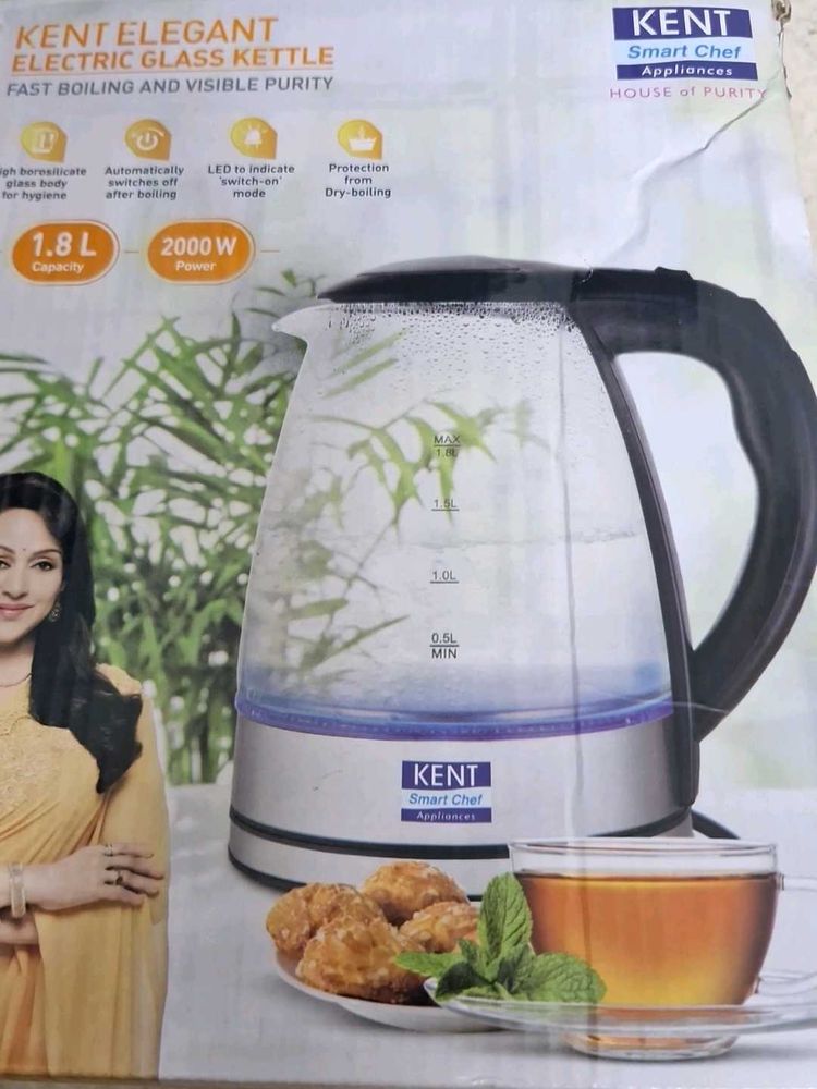 KENT Elegant Electric Glass Kettle