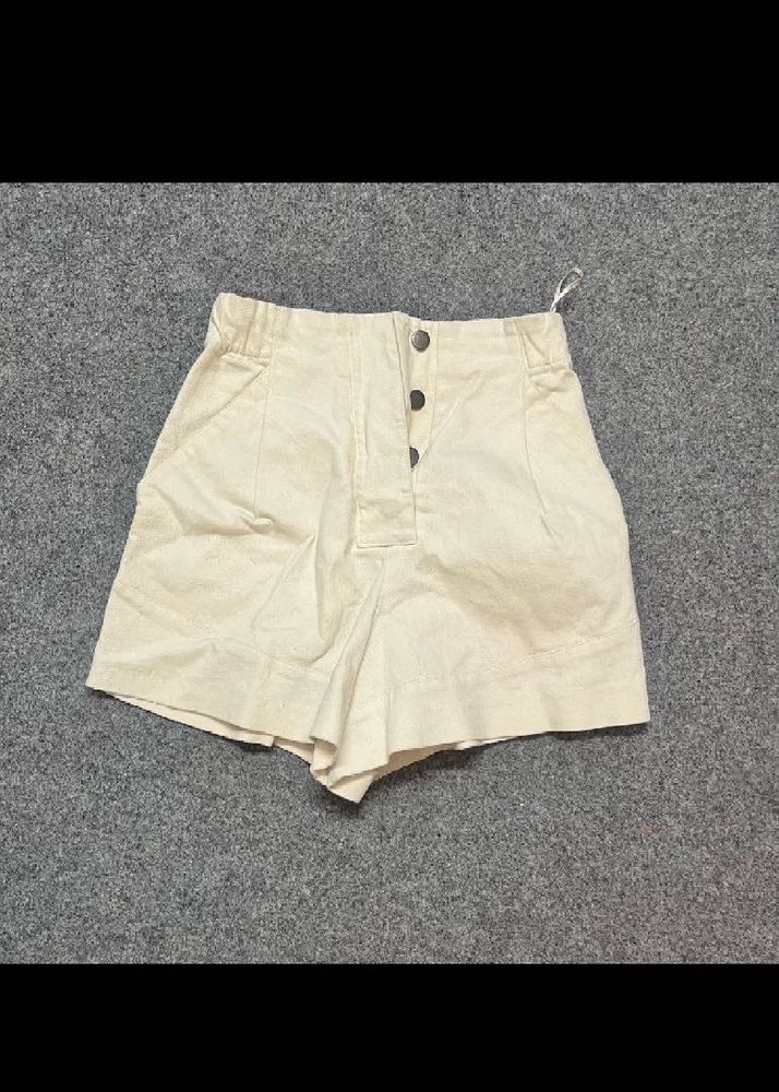 High-Waisted Button-Fly Shorts