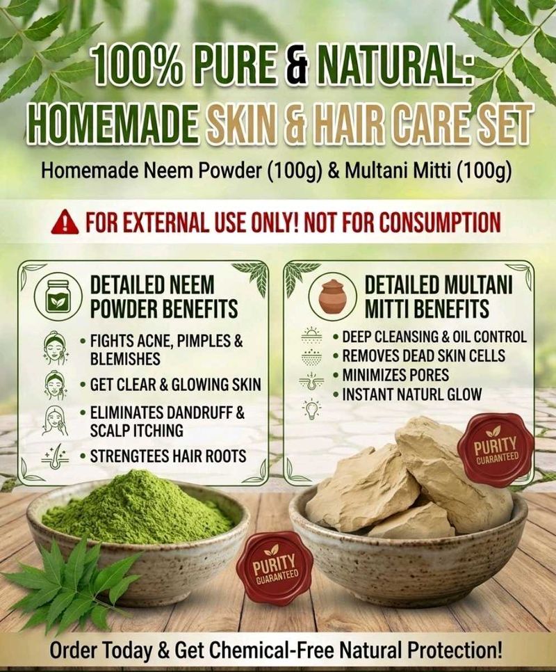 100% Pure &amp; Natural Homemade Skin Care Set