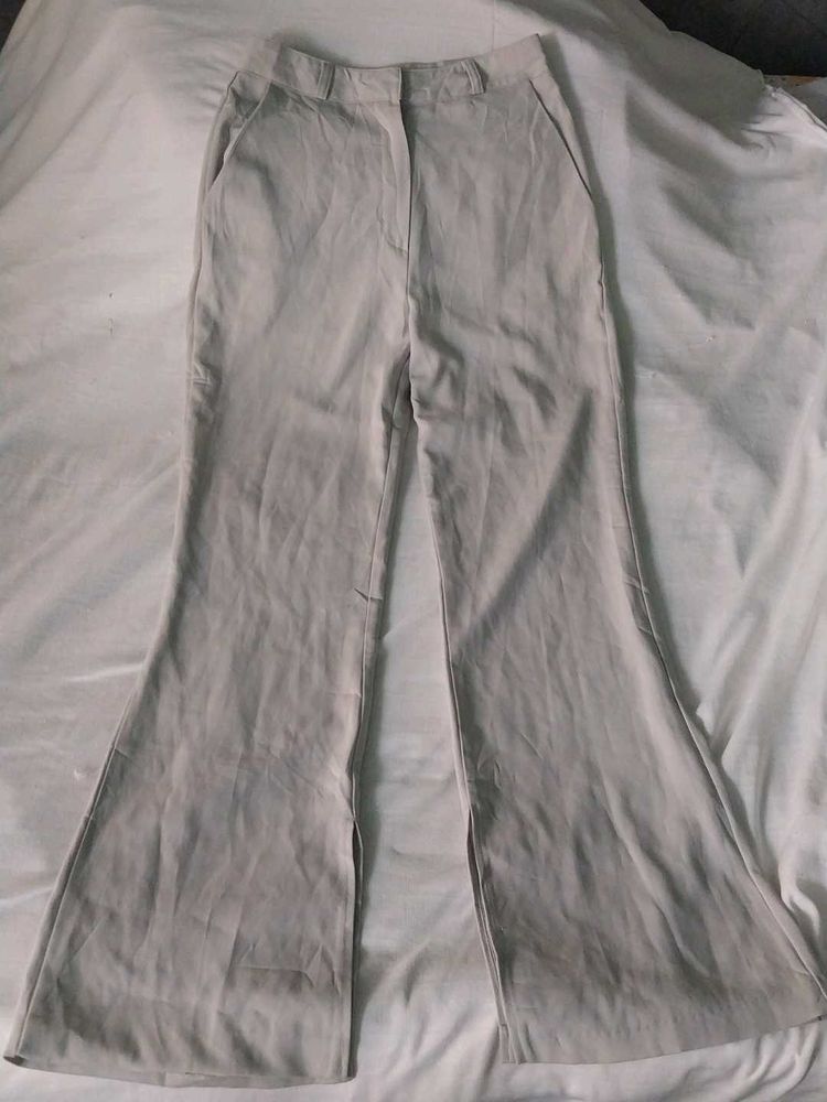 Stylish Beige Flared Pants