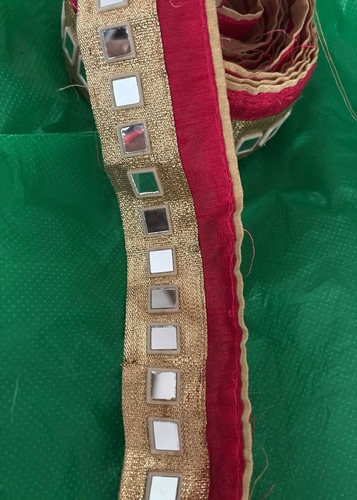 Embellished Mirror Work Dupatta Border