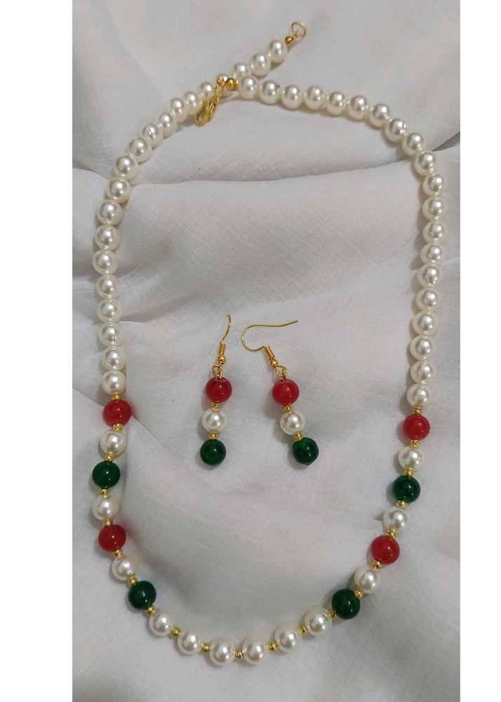 Pearl Necklace &amp; Earring Set(Free delivery)