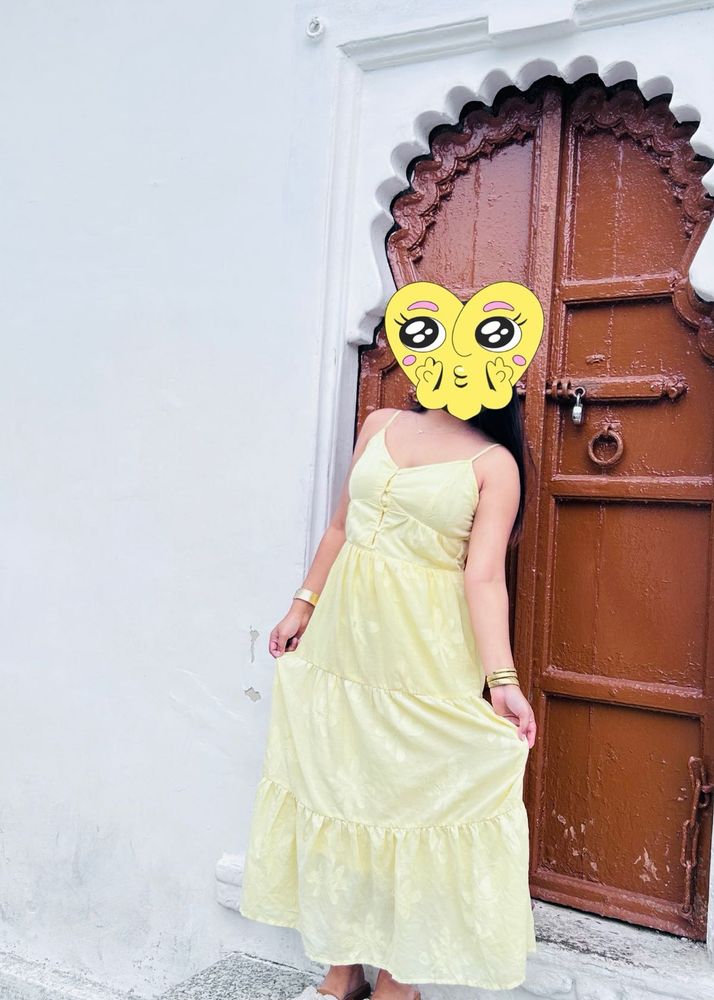 Yellow Tiered Maxi Dress