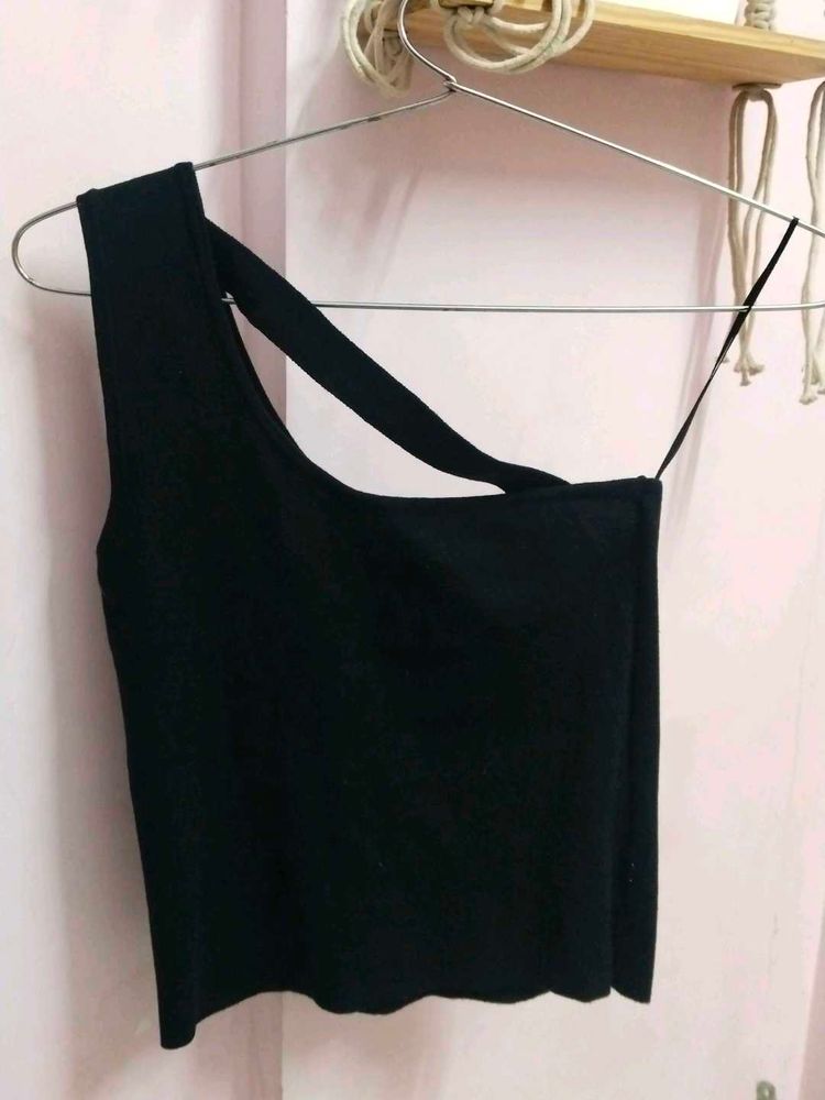 Black One Shoulder Top