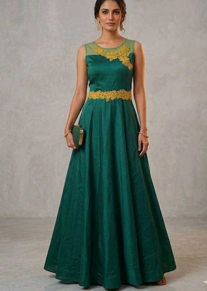 Elegant Green Ethnic Gown
