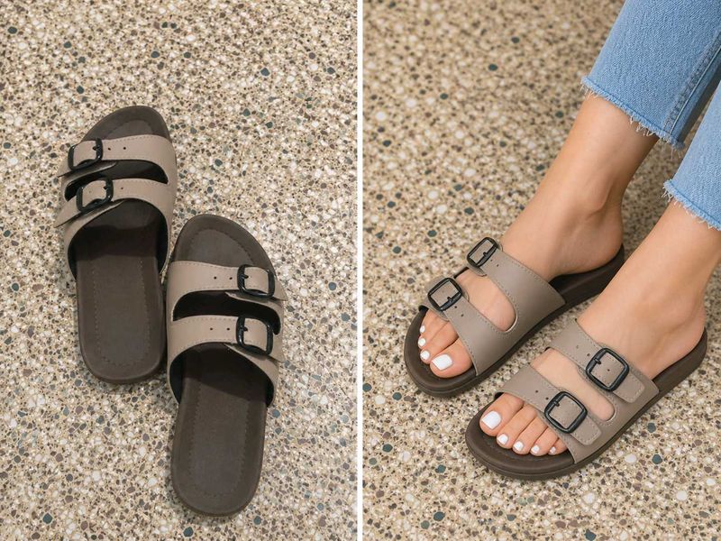 Comfortable Double Buckle Slides