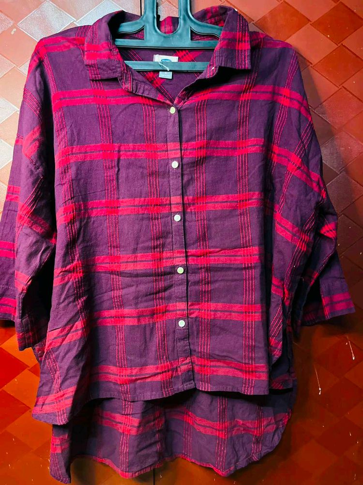 Chic Plaid Button-Up Shirt