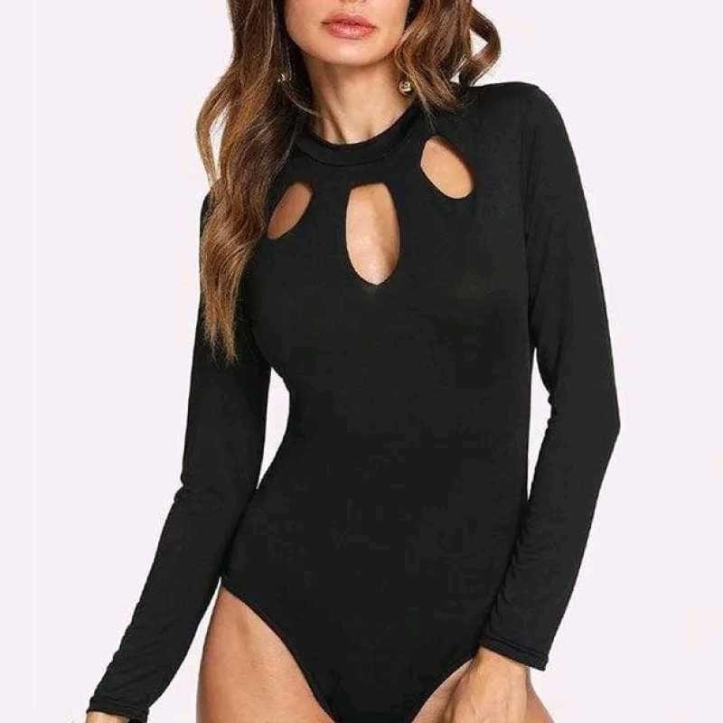 🖤Chic Cutout Long Sleeve Bodysuit🖤