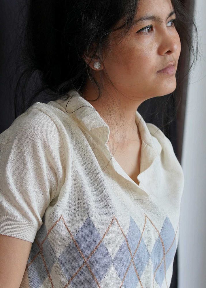 Classic Argyle Knit Top