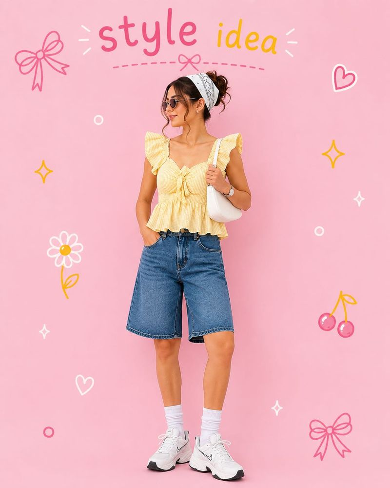 Completely New Lemon Drop Peplum Top