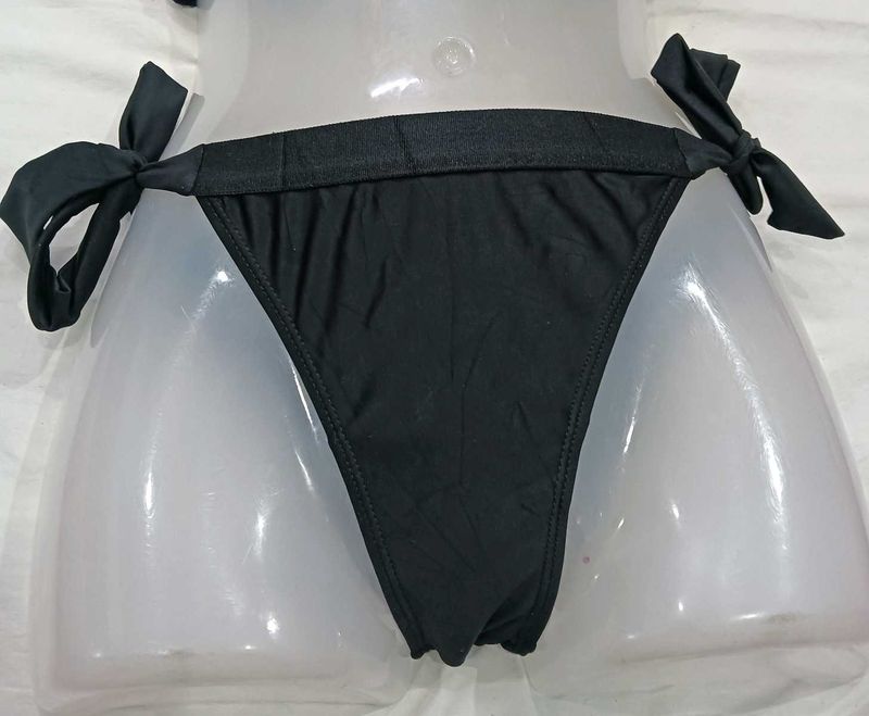Black Tie-🪔Side Bikini Bottom