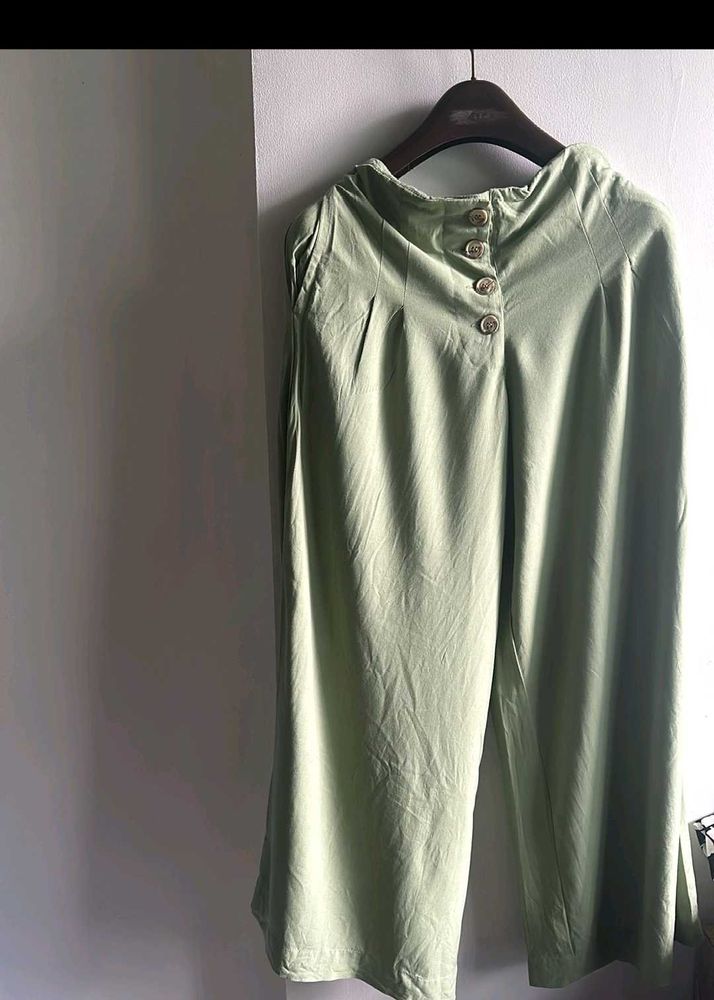 Sage Green Wide Leg Culottes