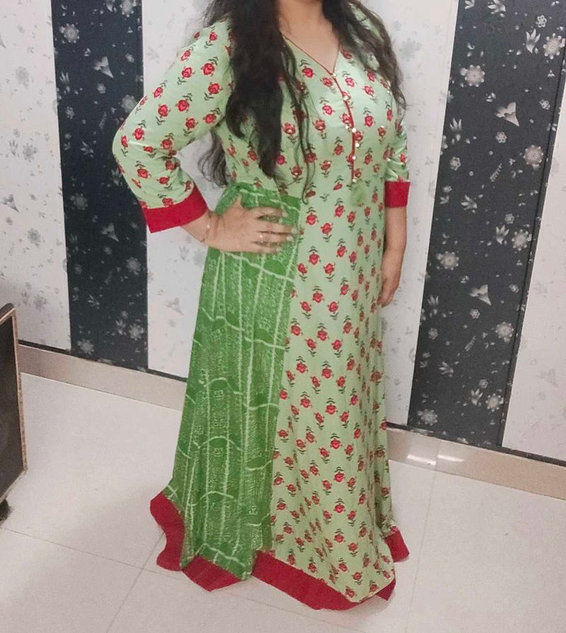 SHREE Women Floral Print A-line Kurta